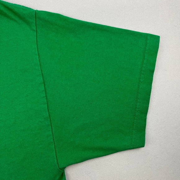 Vintage Green T-Shirt Adult XL Blank Custom Basic Crewneck Casual Cotton Mens - Picture 3 of 8